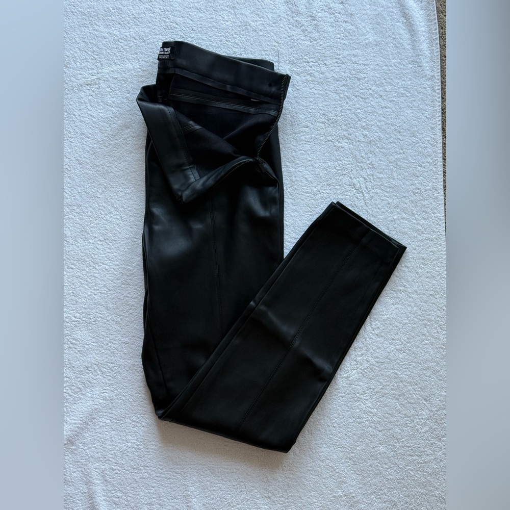 Zara Black Faux Leather Leggings